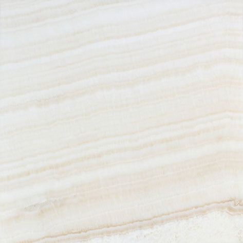 Vanilla Onyx (White Onyx) 18x18 tile in polished vein-cut for bold and elegant interiors.