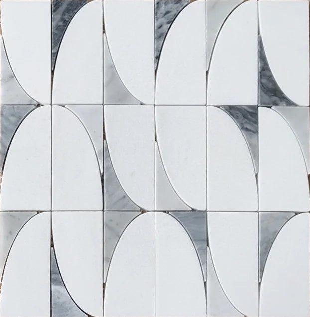 Whimsical Blooms Mosaic – Moonlit Pearl - mosaic  