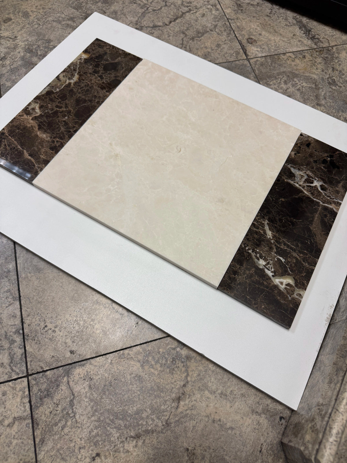 White Pearl 12x12 Marble Tile – Timeless Beige Elegance