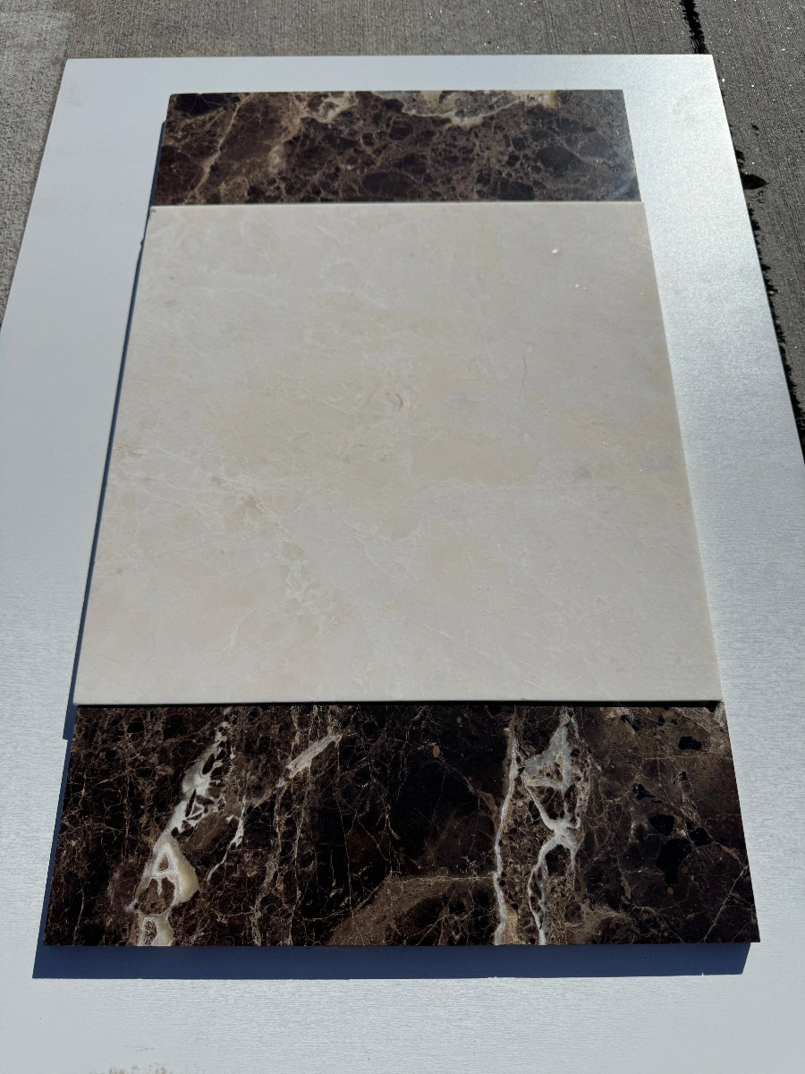 White Pearl 12x12 Marble Tile – Timeless Beige Elegance