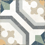 Atlas Petals 8x8 porcelain tile showcasing vibrant floral Moroccan artistry.