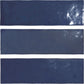 Deep Azure 2.5x8 ceramic wall tile enhancing kitchens with vibrant Moroccan charm