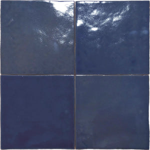 Deep Azure 4x4 ceramic tile delivering bold coastal-inspired color to a backsplash.