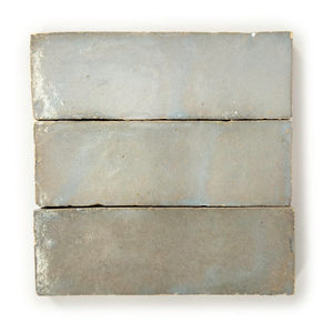 Zellige Wall Tiles – Moroccan Handcrafted Elegance_Marrakech Gray color in 2x6 size_trio tile for better understanding the collections variation