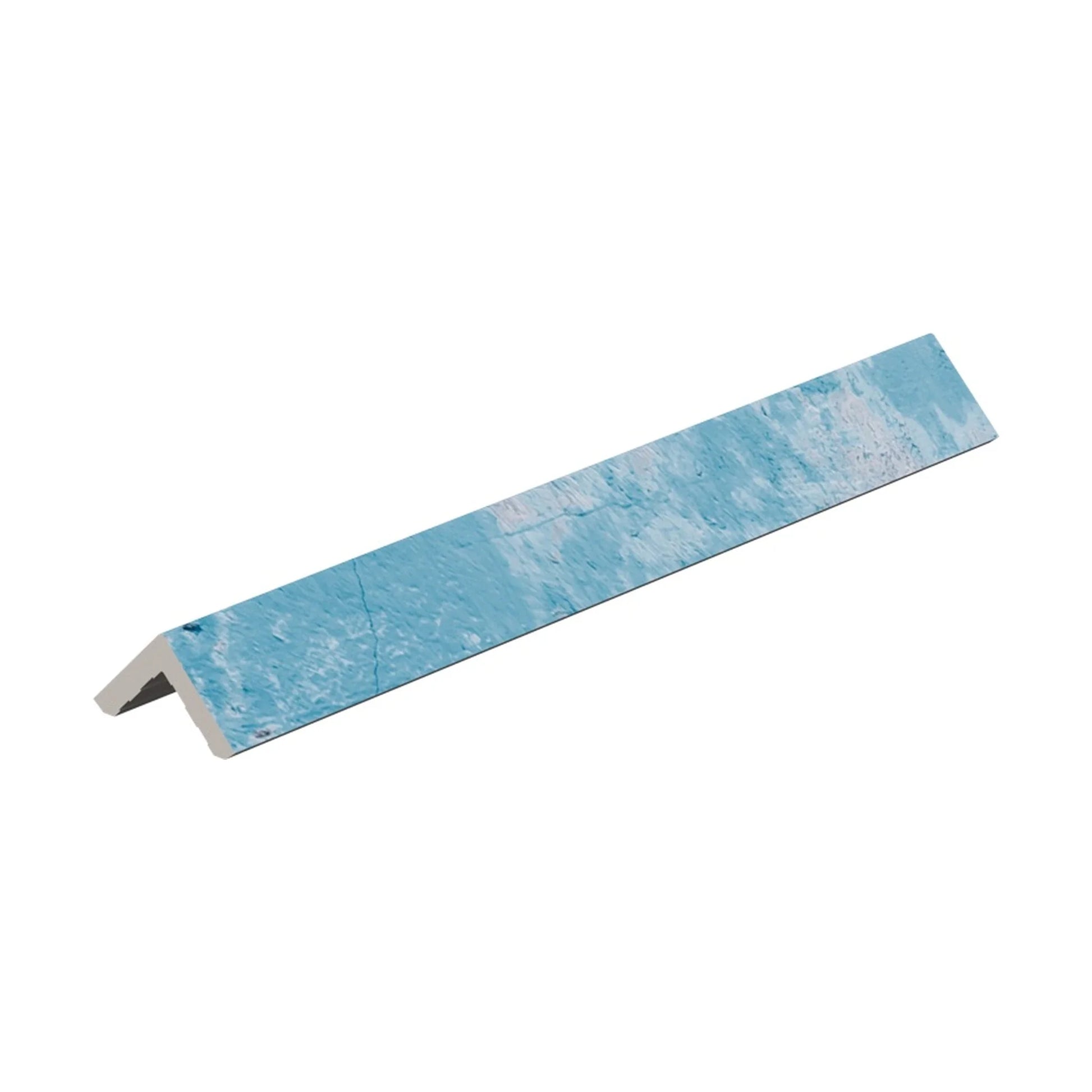 SeraPool Relax Blue full-body porcelain 90-degree angle trim for pool edges and finishing details.
