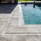 SeraPool Installed pool coping detail with porcelain deck pavers and turquoise pool water, Relax Pool & Spa collection