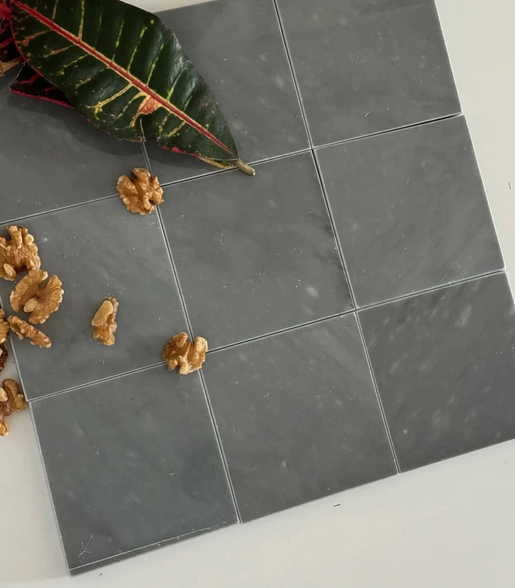 Bardiglio Imperial / White Pearl Checkerboard Tiles Polished or Honed