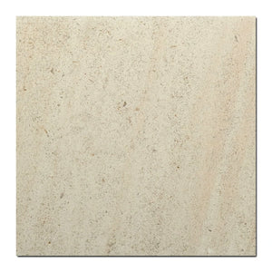 Beaumaniere Limestone 18×18 honed tile with warm neutral fossilized texture.
