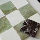 Green Onyx Bianco Dolomite Checkerboard Tiles Polished or Honed