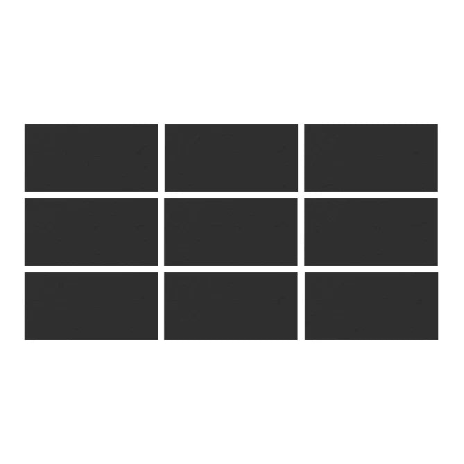 SeraPool Relax black porcelain pool tile color sample with 9 face variations