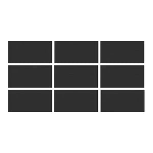 SeraPool Relax black porcelain pool tile color sample with 9 face variations