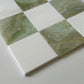 Green Onyx Bianco Dolomite Checkerboard Tiles Polished or Honed