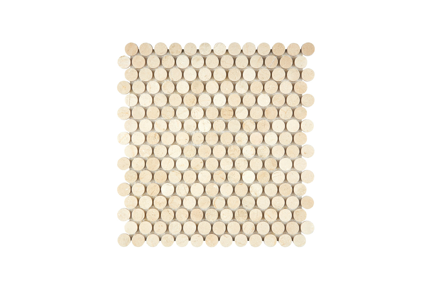 Crema Marfil Marble Mosaic Penny Round