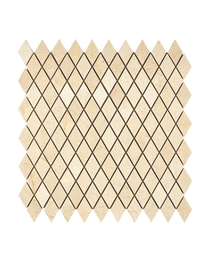 Crema Marfil Marble Diamond Mosaic - mosaic  