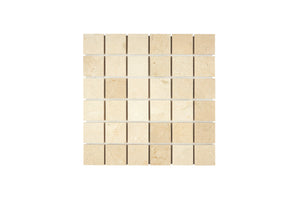 2x2 beige marble mosaic tile