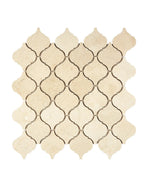 Crema Marfil Marble Arabesque Mosaic - mosaic  