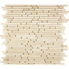 Crema Marfil Marble Bamboo Sticks Mosaic - Beige