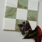 Green Onyx Bianco Dolomite Checkerboard Tiles Polished or Honed