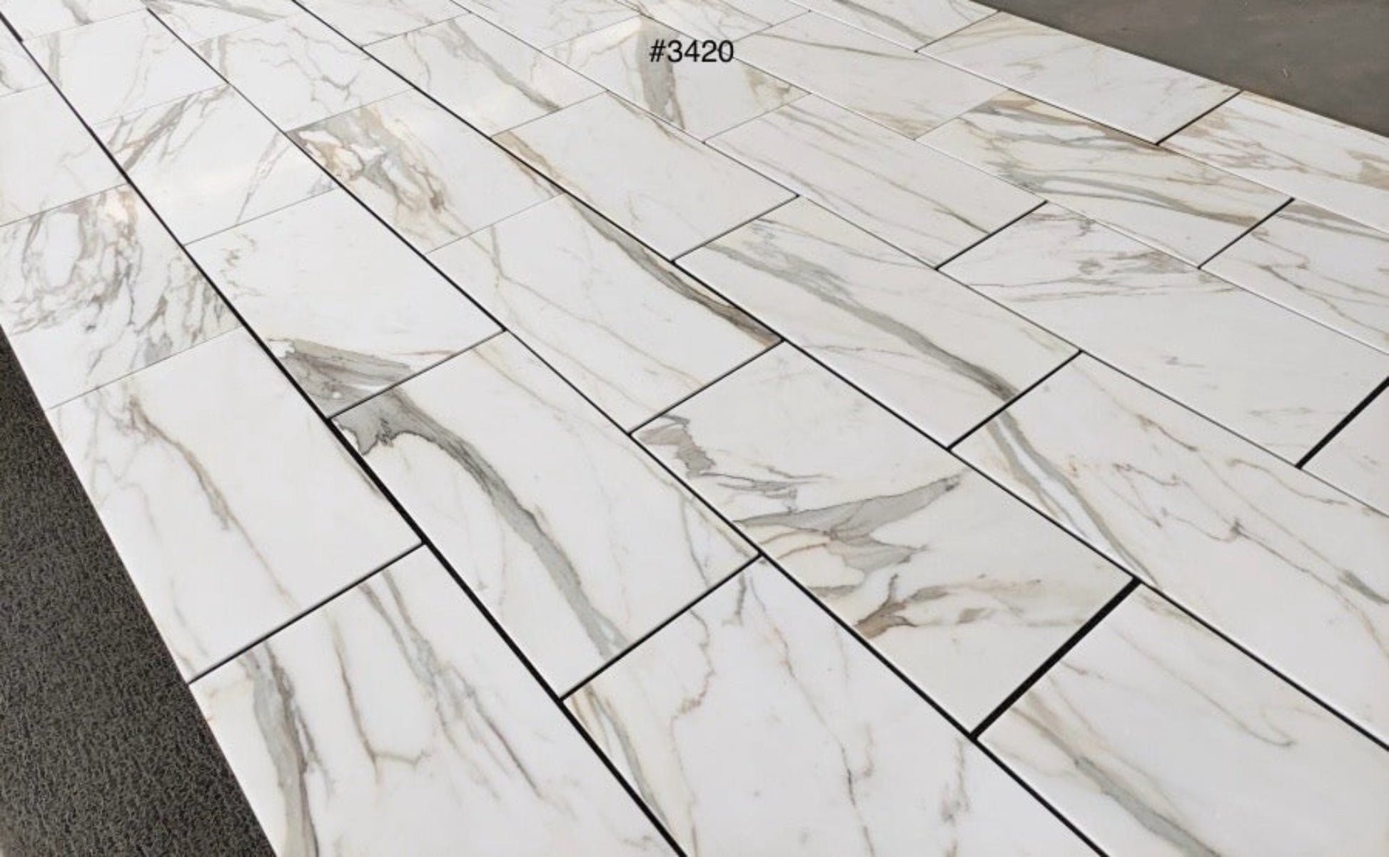 large format italian white marble tile