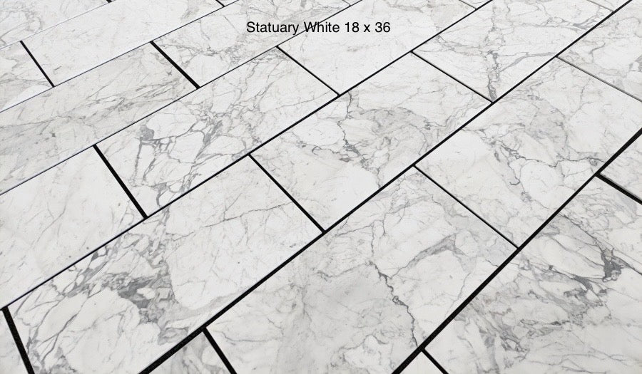 Statuary White  Marble Tile 18 x 36 - Tile  