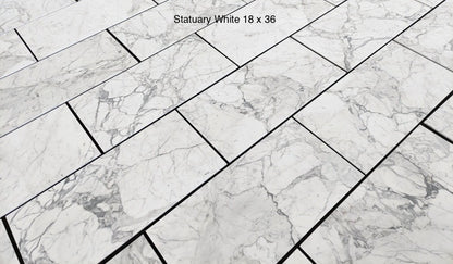 Statuary White Marble, Commercial and Residential Interior, Indoor, Shower, Countertop, Backsplash, Bathroom, Kitchen Tile