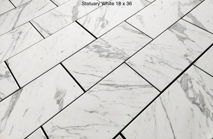 Statuary White Marble, Commercial and Residential Interior, Indoor, Shower, Countertop, Backsplash, Bathroom, Kitchen Tile