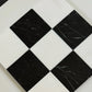 Bianco Dolomite Nero Marquina Checkerboard Tiles Polished or Honed