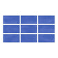 SeraPool Relax pastel cobalt porcelain pool tile, 9-face texture variation sample (blue tones).