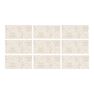 SeraPool Relax pebble sand beige porcelain pool tile, 9-face color blend sample with speckled stone-like texture