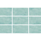 SeraPool Relax pastel turquoise porcelain pool tile color variation swatches (9 faces)