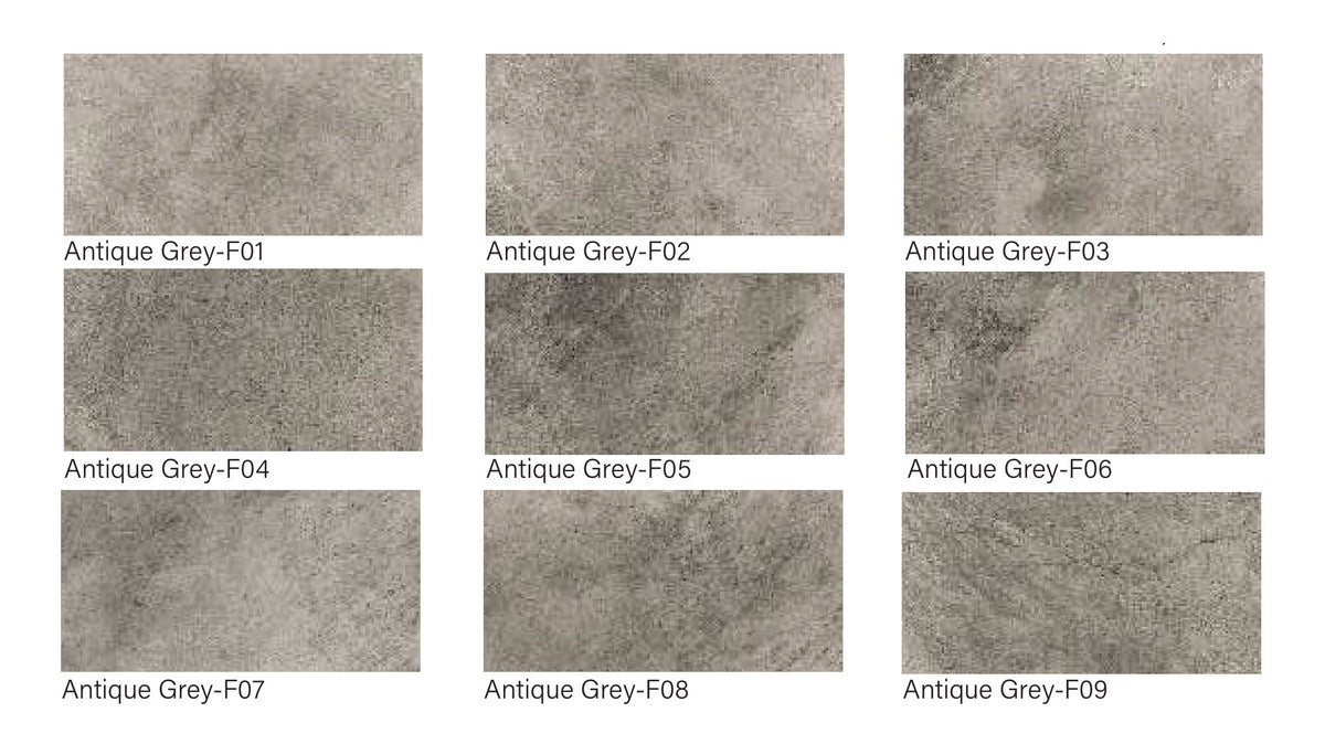 SeraPool Natural Antique Grey porcelain pool tile, all nine faces shipped mixed for random installation