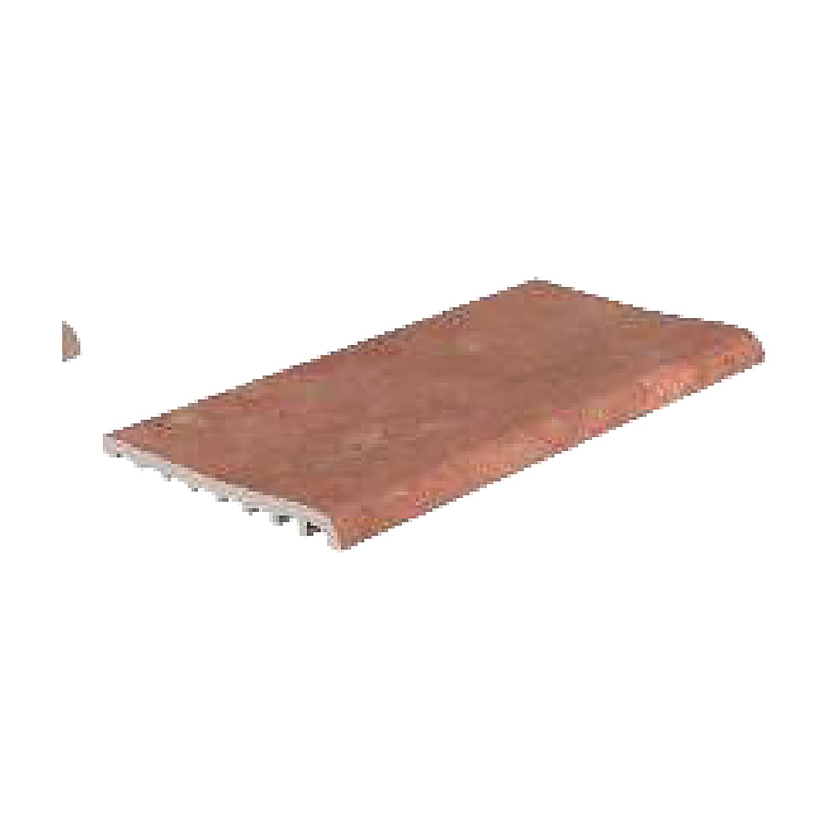 Cotto porcelain flat pool coping, 10x20 in.