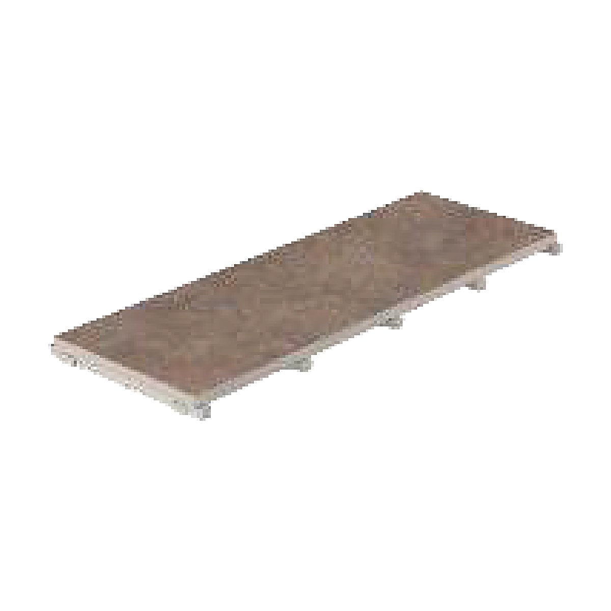 Natural Mocha porcelain concealed drain grate for perimeter overflow pools