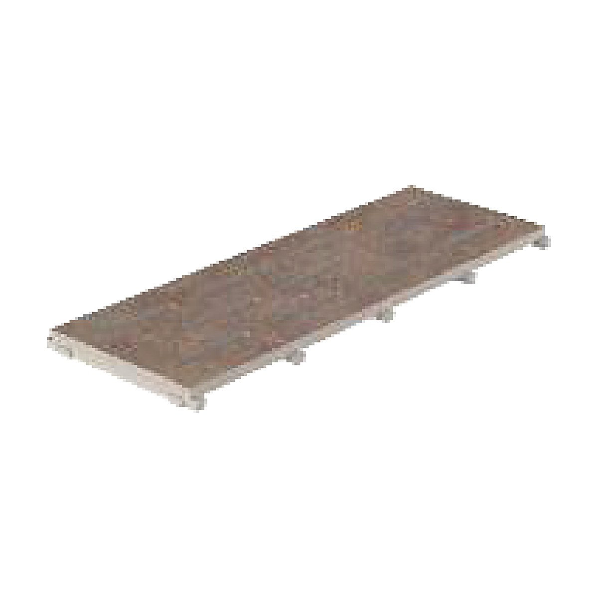 Natural Mocha porcelain drain grate for perimeter overflow pools