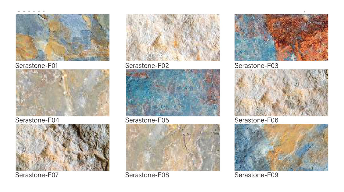 SeraPool Natural Serastone porcelain pool tile, all nine faces shipped mixed for random installation