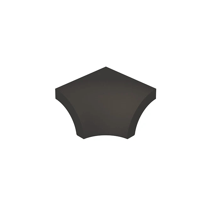 SeraPool Relax Black on Black convex porcelain base corner trim for pools and spas