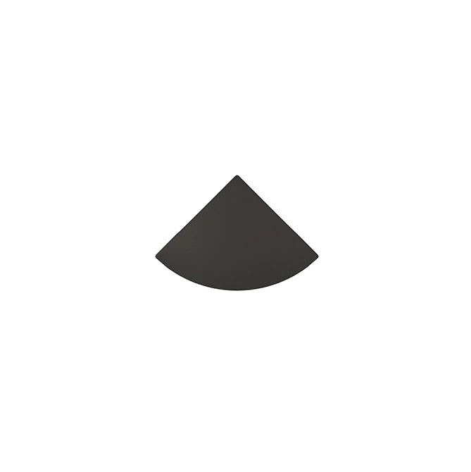 SeraPool Relax Black on Black convex outside corner porcelain pool trim