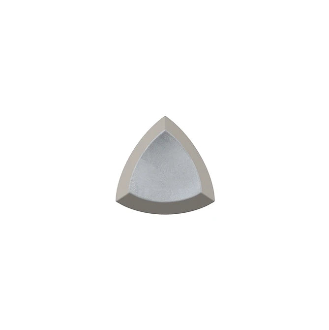 SeraPool Relax Cemento Grey porcelain concave corner piece for finished interior swimming pool transitions.
