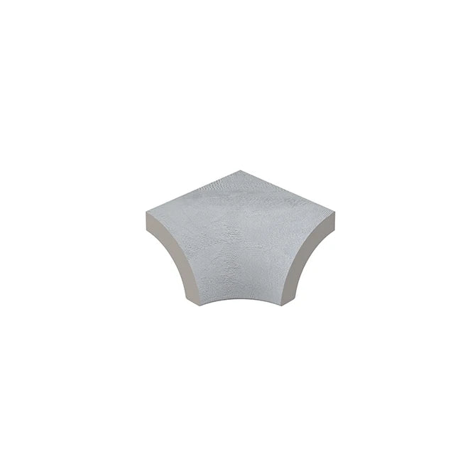SeraPool Relax Cemento Grey porcelain convex angle corner for finished swimming pool edge transitions.