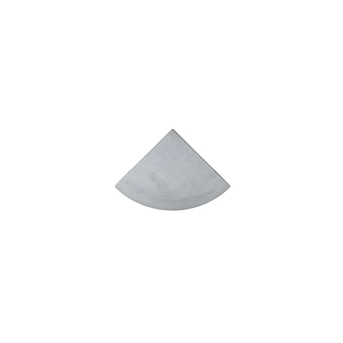 SeraPool Relax Cemento Grey porcelain convex corner piece with a rounded profile for pool edge transitions.