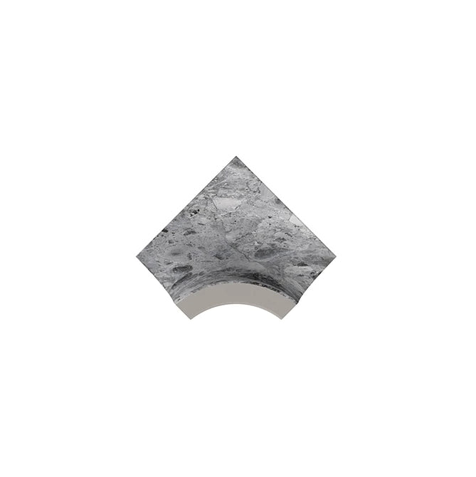 SeraPool Relax Ceppo Terrazzo Grey porcelain concave angle corner for pool wall and floor transitions.