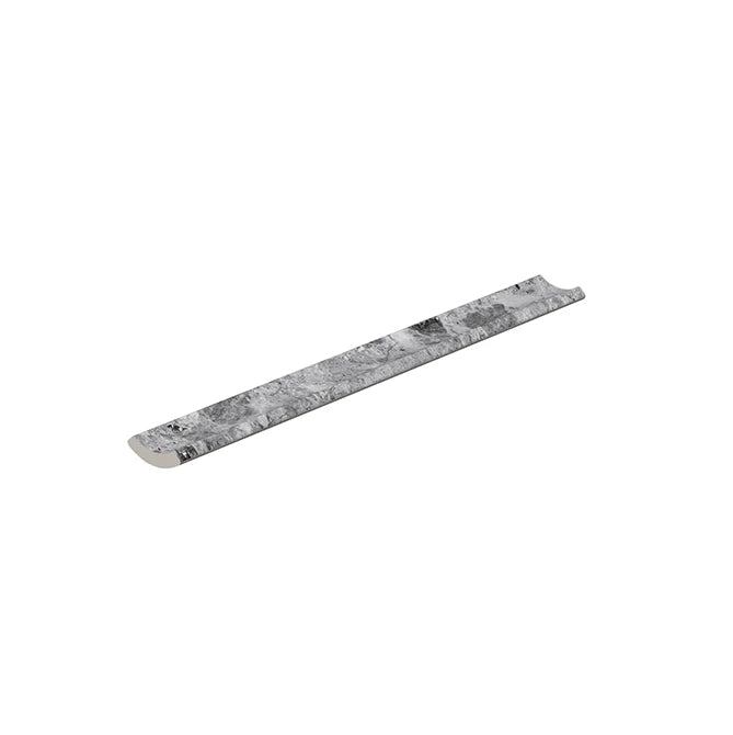 SeraPool Relax Ceppo Terrazzo Grey porcelain concave trim for smooth pool wall and floor junctions.