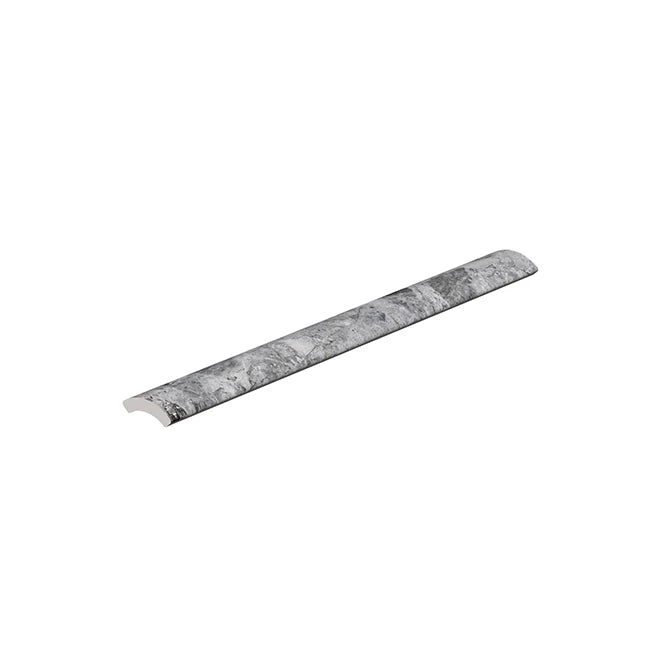 SeraPool Relax Ceppo Terrazzo Grey porcelain convex trim with a rounded profile for pool edges and transitions.