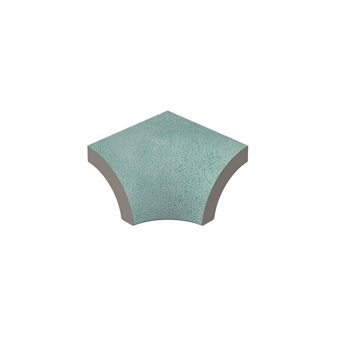 SeraPool Relax Green convex porcelain base corner trim for pools and spas