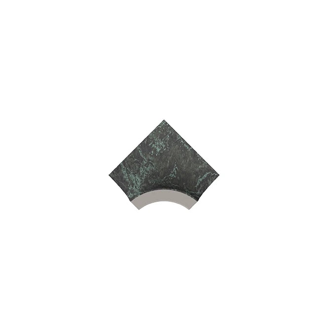 SeraPool Relax Oasis Green concave porcelain base corner trim for pools and spas