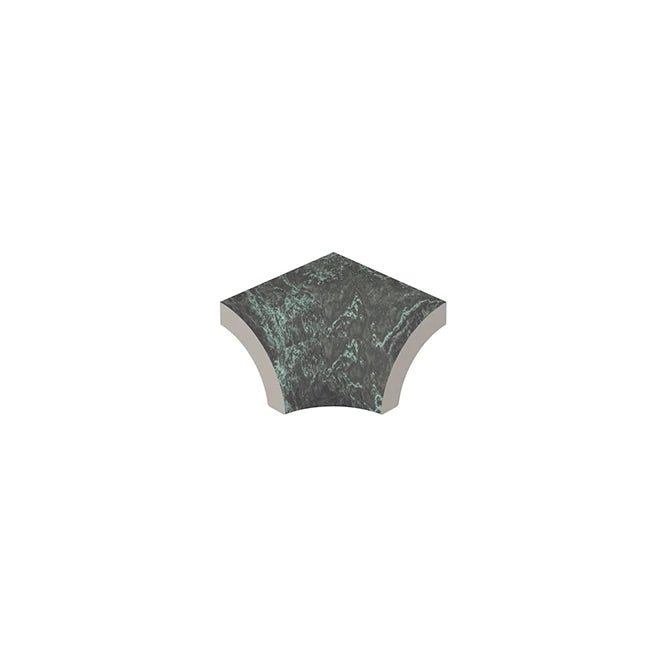 SeraPool Relax Oasis Green convex porcelain base corner trim for pools and spas