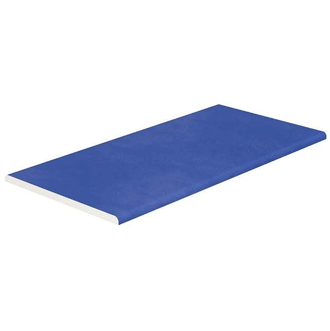SeraPool Relax Pastel Cobalt double-beveled porcelain pool edge trim