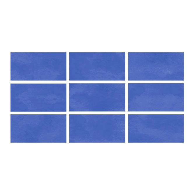 SeraPool Relax Pastel Cobalt porcelain pool tile showing nine surface variations