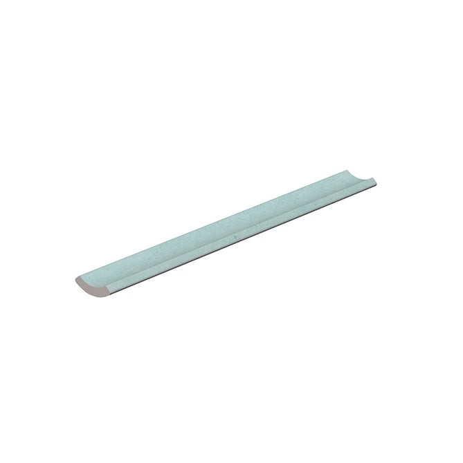 SeraPool Relax Pastel Turquoise concave porcelain trim for pool and spa transitions