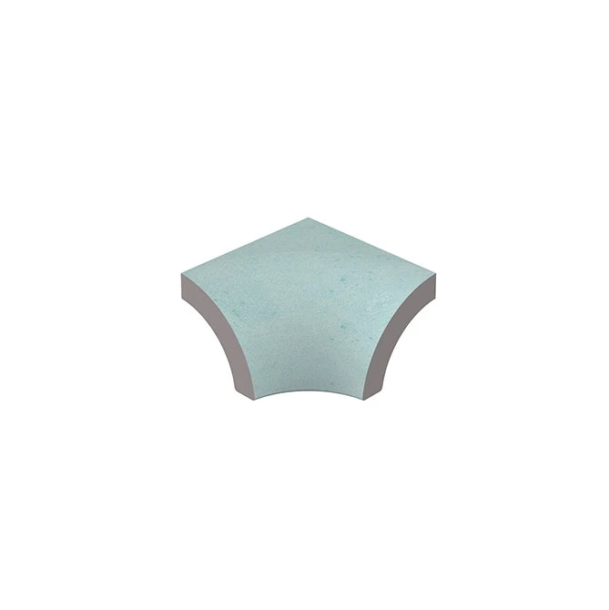 SeraPool Relax Pastel Turquoise convex porcelain base corner trim for pools and spas